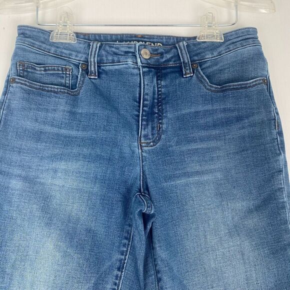 Lands End Women's Size 8 Blue Jeans Stretch Pockets Mid Rise Pre Owned - Picture 14 of 16